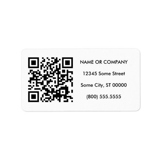 aanpasbare QR-code Etiket (Voorkant)