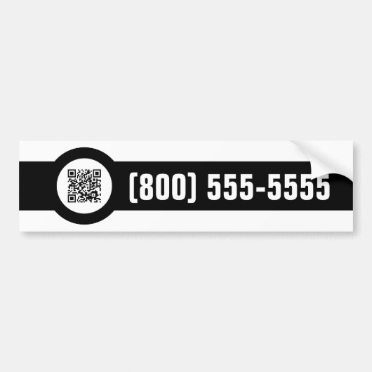 aanpasbare QR-code magstripe Bumpersticker (Voorkant)