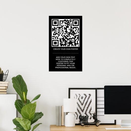 aanpasbare QR-code Poster (Thuiskantoor)