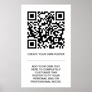 aanpasbare QR-code Poster