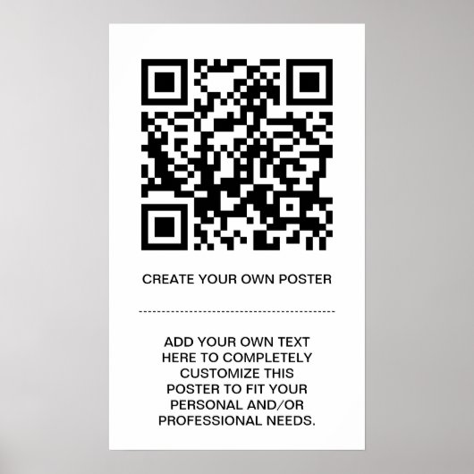 aanpasbare QR-code Poster (Voorkant)