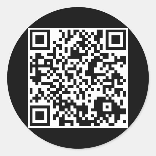 aanpasbare QR-code Ronde Sticker (Voorkant)