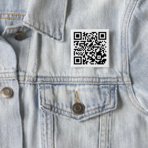 Aanpasbare QR-code vierkante knop voor elk doel Button 5,1 Cm