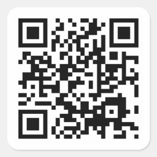 aanpasbare QR-code Vierkante Sticker