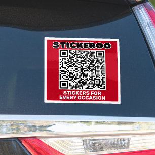 Aanpasbare QR-code voor bedrijfsreclame op auto-st Sticker