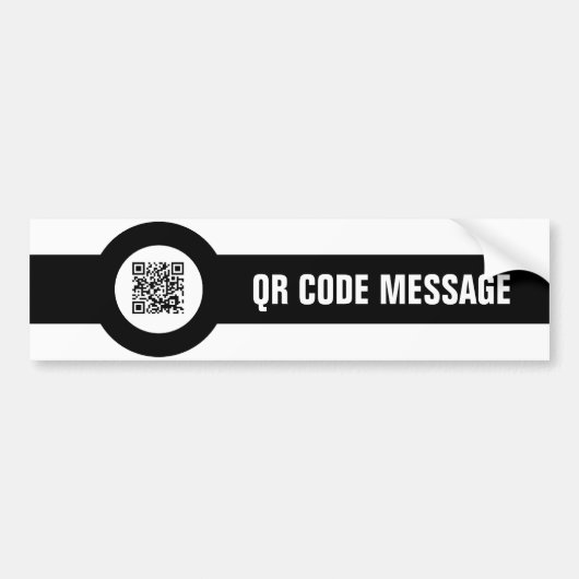 aanpasbare QR-codesmagstripe Bumpersticker (Voorkant)