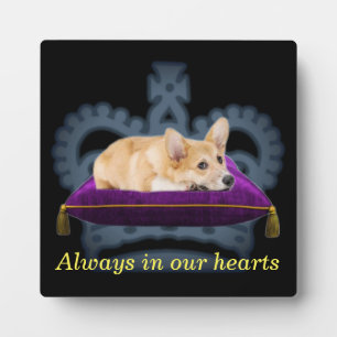 Aanpasbare Queen corgi kussen kroon Ansichtkaart Fotoplaat