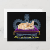 Aanpasbare Queen corgi kussen kroon briefkaart (Voorkant / Achterkant)