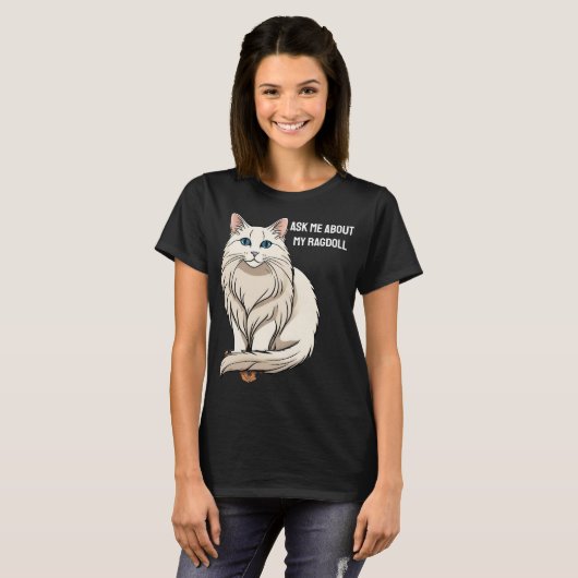 Aanpasbare Ragdoll T-shirt (Voorkant volledig)