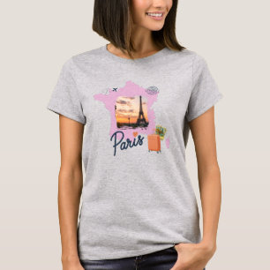 Aanpasbare Reis Thema Paris T-shirt