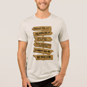 Aanpasbare richtingaanwijzer in "MASH" stijl verbe Tri-Blend Shirt