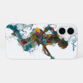 Aanpasbare Rock’n Roll Man – Gitaar Kunst iPhone 16 Hoesje (Achterkant horizontaal)