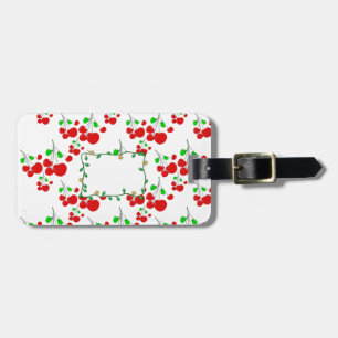 Aanpasbare rode kersenpatroon accessoires LeahG Bagagelabel