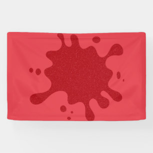 Aanpasbare Rode op Tomaat Rood Spat Banner