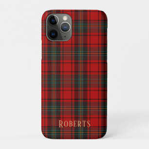 Aanpasbare rode Schotse tartan telefoonhoes iPhone 11 Pro Hoesje