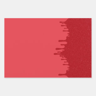 Aanpasbare Rood Drip Inpakvel Inpakpapier Vel