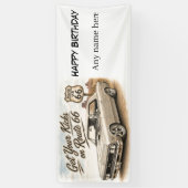 Aanpasbare Route 66 Banner (Verticaal)