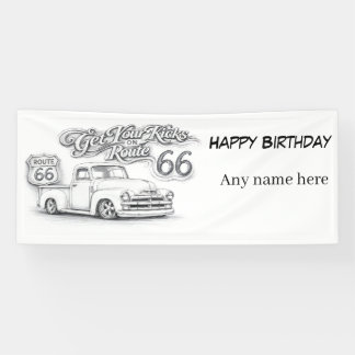 Aanpasbare Route 66 Banner