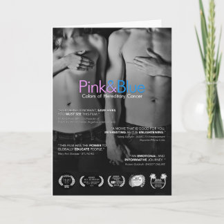 Aanpasbare Roze & Blauwe Kerstkaart Feestdagen Kaart