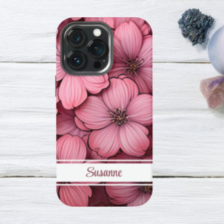Aanpasbare Roze Bloesem Bloem iPhone 13 Hoesje iPhone 13 Pro Hoesje