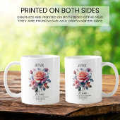 Aanpasbare Rozenbloem Voor Juni Verjaardag Koffiemok