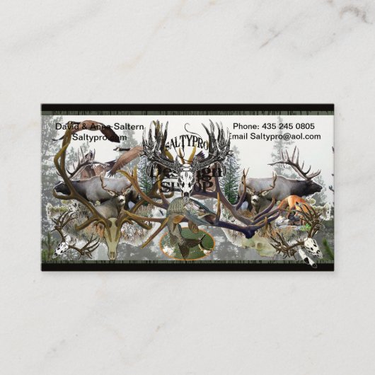 Aanpasbare Saltyro Design shop Visitekaartje (Voorkant)