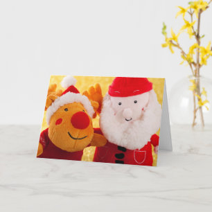 AANPASBARE SANTA KERST RUDOLPH KAART