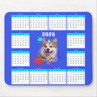 Aanpasbare Schattigee Corgi Dog Calendar Muismat