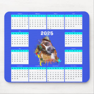 Aanpasbare Schattigee Pittie Hondenkalender Muismat