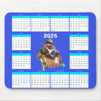 Aanpasbare Schattigee Pittie Hondenkalender Muismat