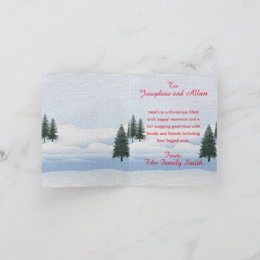 Aanpasbare Schattigee Weimaraner Dog Christmas Kaa Kaart (Binnen)