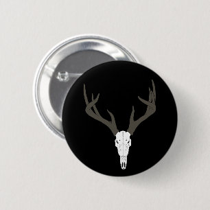 Aanpasbare schedel van witstaarthert ronde button 5,7 cm