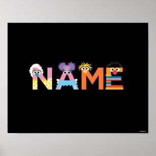 Aanpasbare Sesame Street Alfabet Poster