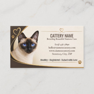 Aanpasbare Siamese Kattenfokker Visitekaartje