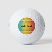Aanpasbare sjabloon met kleuren van de regenboog golfballen (Voorkant)