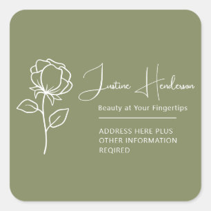 Aanpasbare stickers - Bloemen of huidverzorging