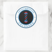 aanpasbare streepjesberwinkelsticker met klassieke ronde sticker (Tas)
