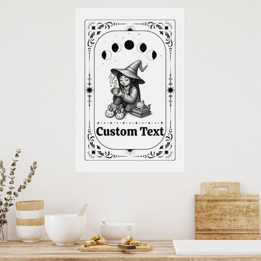 Aanpasbare Tarot Whimsy Zodiac Hemelheks Poster (Keuken)