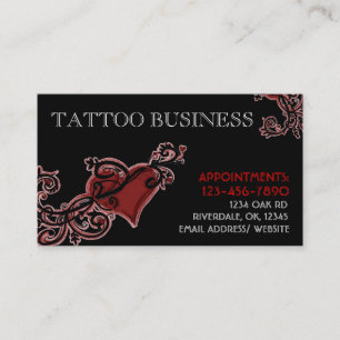 Aanpasbare tattoo artistieke visitekaartjes
