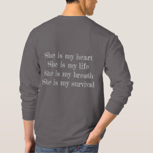 Aanpasbare tekst Ik hou van mijn vriendin mooie ma T-shirt