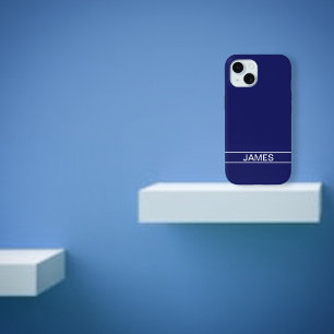 Aanpasbare tekst Krachtige moderne marineblauw e