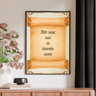 Aanpasbare Tekst Victoriaanse Vintage Rol Poster