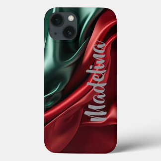 Aanpasbare telefoonhoes enkele kleur voeg je naam  iPhone 13 hoesje