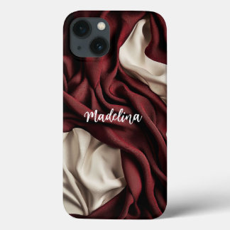 Aanpasbare telefoonhoes enkele kleur voeg je naam  iPhone 13 hoesje