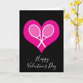 Aanpasbare Tennis 💘 Valentijnskaart Kaart (Gele Bloem)