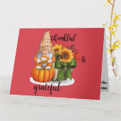 Aanpasbare Thanksgiving Vouwkaart Kaart (Gele Bloem)