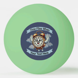 Aanpasbare "Tijd vliegt als" vliegende klok Pingpongballen