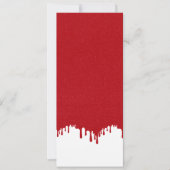 Aanpasbare Tomaat Rood & Wit Drip Plat Kaart (Voorkant)