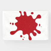 Aanpasbare Tomatenrode Spat op Witte Banner (Horizontaal)