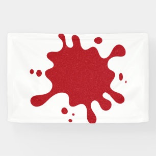 Aanpasbare Tomatenrode Spat op Witte Banner